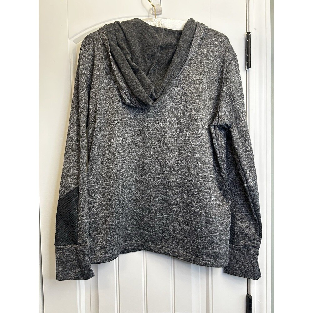 Litletics Gray Full Zip Women’s Hooded Performance Jacket XL Stretch Athleisure - Picture 4 of 12